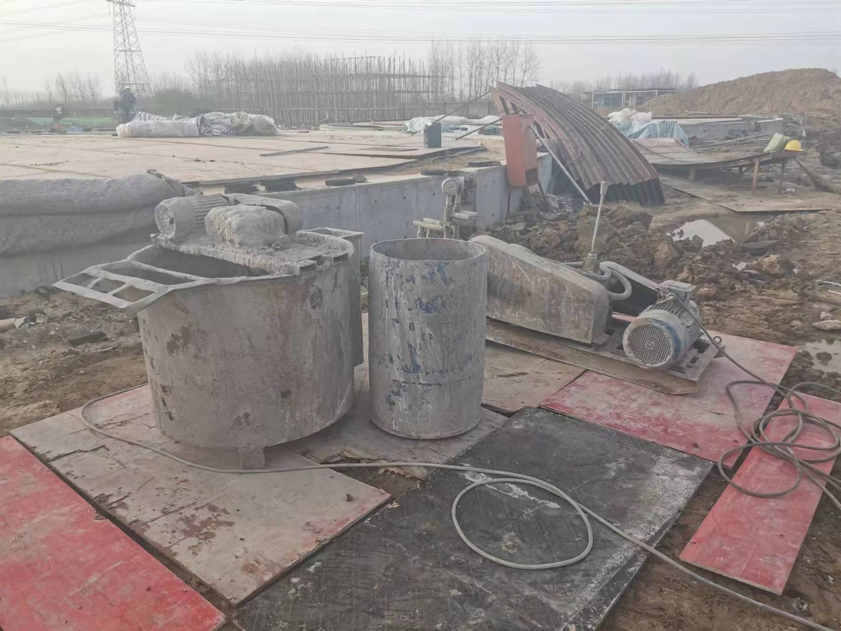 赵西垸林场顶管注浆